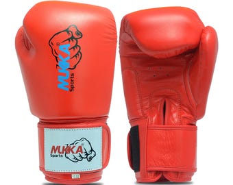 Pro Training Boxing Gloves: Muay Thai MMA Kickboxing - Ventilated Palm