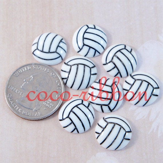 6 PC SCHOOL SPORTS BASKETBALL FLATBACK FLAT BACK RESINS HAIRBOW BOW CENTER