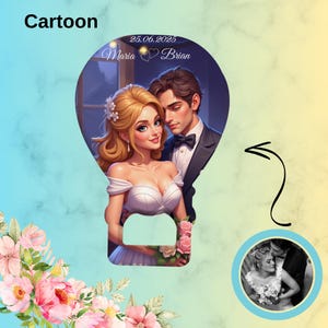 Recuerdos de boda personalizados, imán abridor de botellas personalizado para invitados al por mayor, estilo boceto de acuarela a partir de una foto, regalos únicos