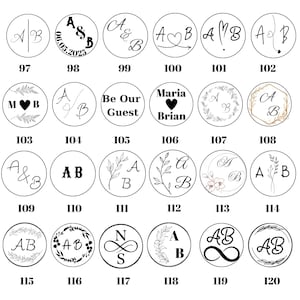 Custom Wax Seal Stickers with Self-Adhesive, Monogram Wax Seals, Handmade Wax Seals for Wedding invitation, Logo Wax Seals