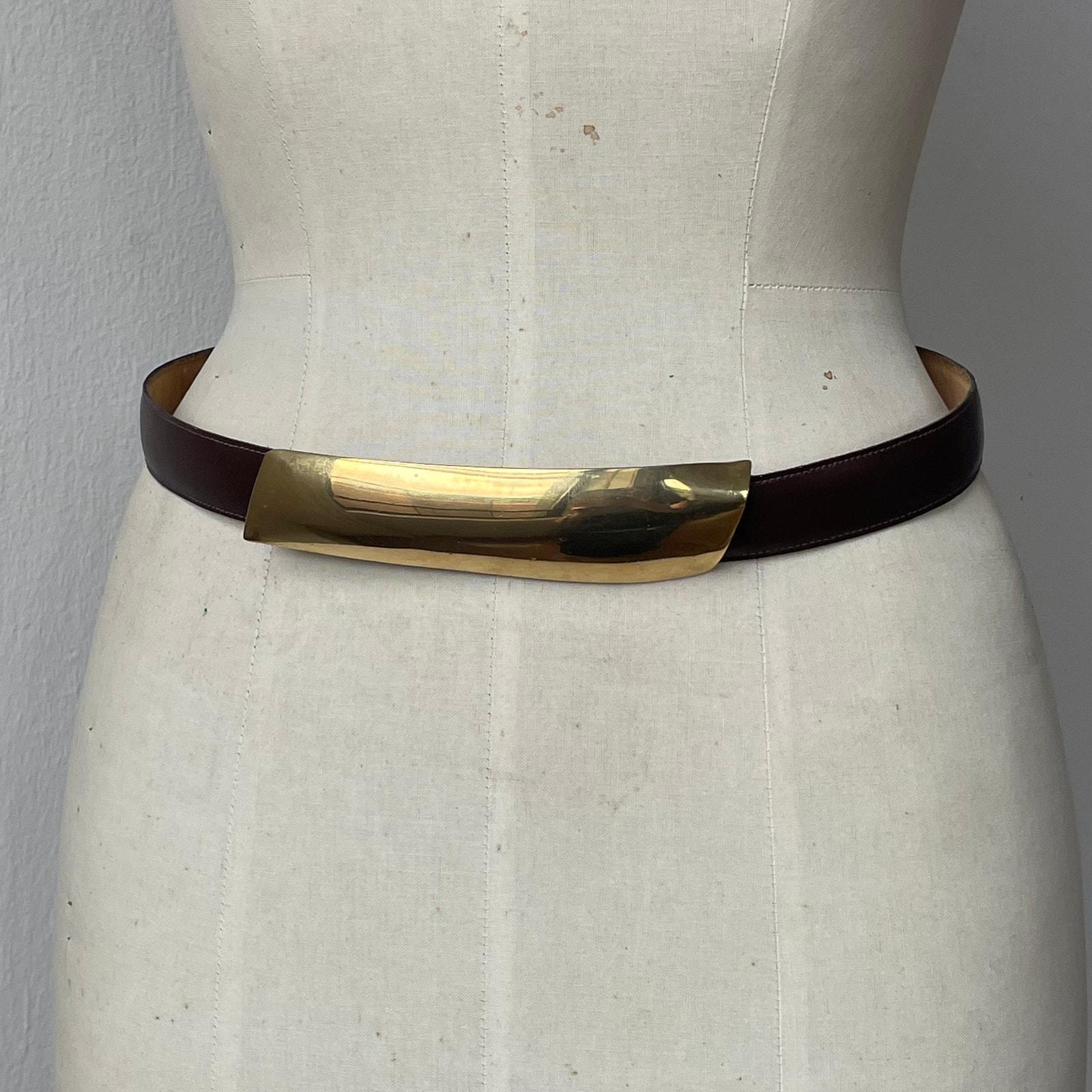 Lot of 3 80s Vintage Belts Great Hardware Gold Tone  display picture 2