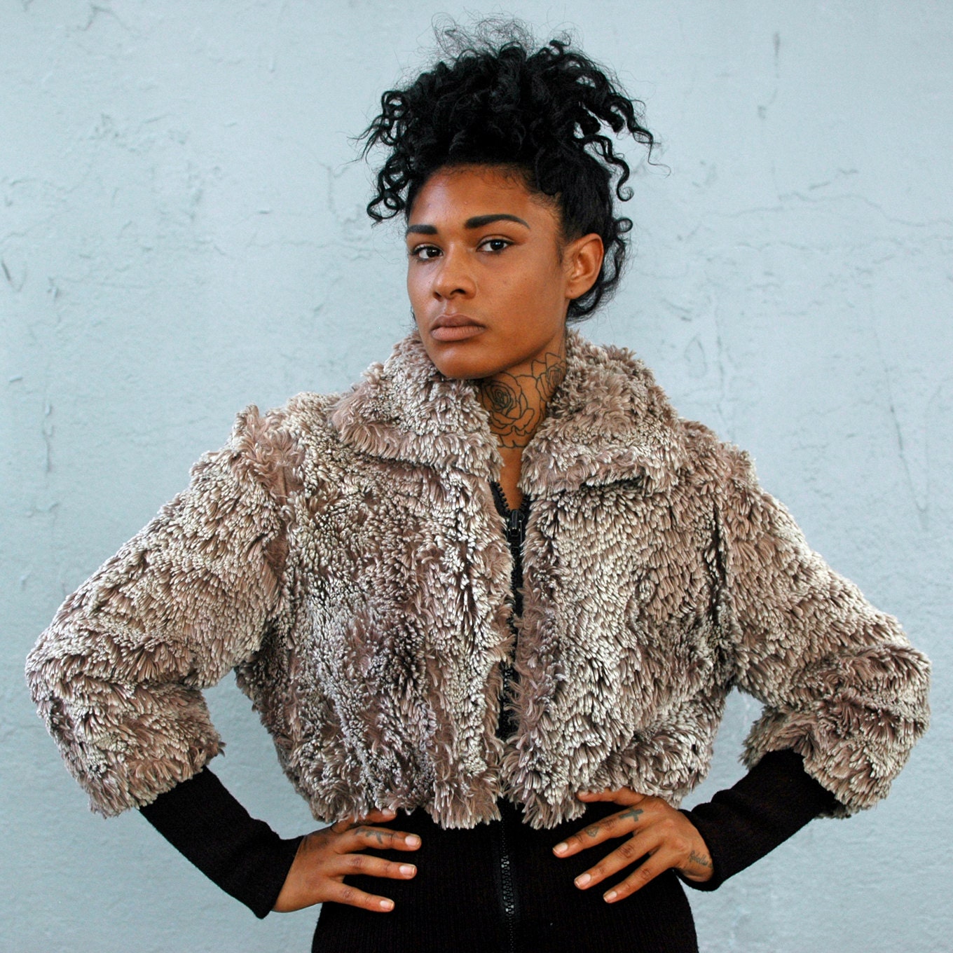 faux fur chubby jacket