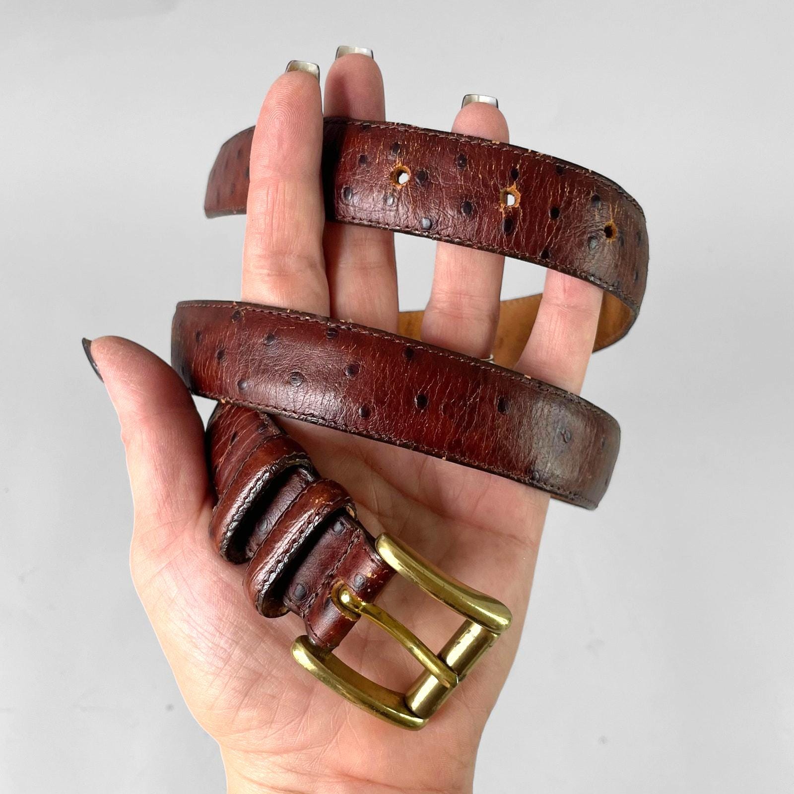 Vintage NORMA KAMALI Snakeskin Print Italian Calfskin Belt Size M Made In USA Day & Mood Metallic Brown Leather Kee Wallet main image 3