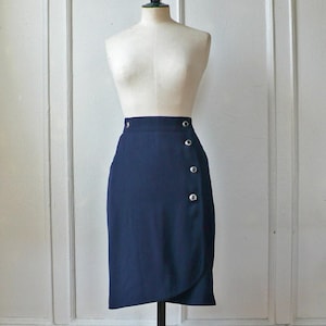 KARL LAGERFELD Navy Pencil Skirt