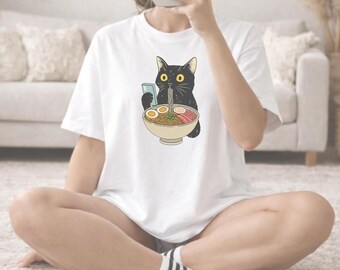 Cat Eating Ramen