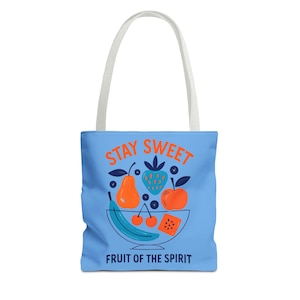 Frucht des Geistes Einkaufstasche - Christliche inspirierende wiederverwendbare Einkaufstasche, Bibel-Vers-Schultertasche, religiöses Geschenk, Schrift-Tasche,