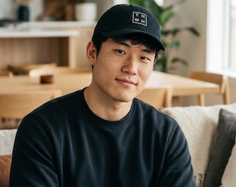 YHWH Four-Square Logo Cap | Embroidered Baseball Cap | 100% Organic Cotton