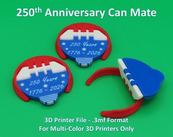 PIP 250th Anniversary Hinged Can Cover - 3D 3mf Printer File Only
