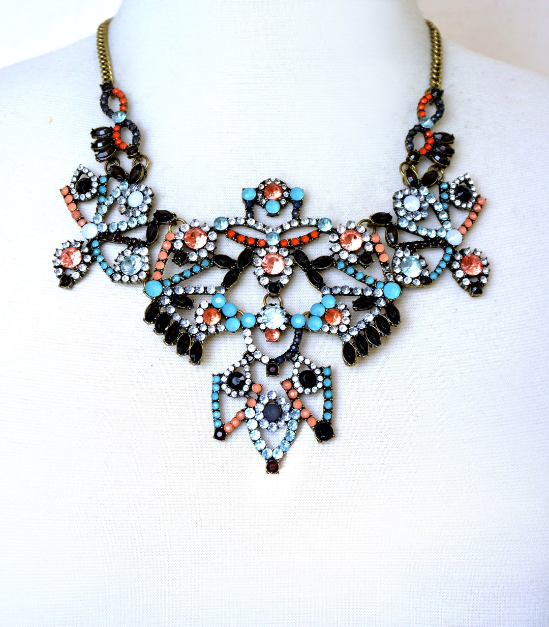 Vintage Necklace, Statement Necklace, Wedding Necklace, Party Necklace