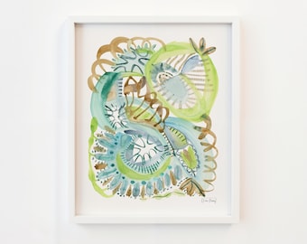 Abstract Watercolor Print - Title: "Weigh the Options"