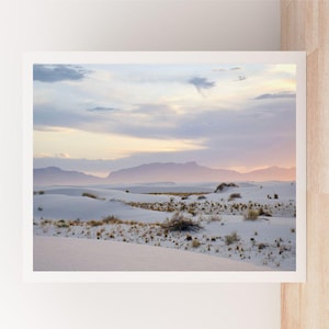White Sands New Mexico Photo – Digital Download Wall Art – Desert Landscape Print – Minimalist Printable – Travel Photography Decor