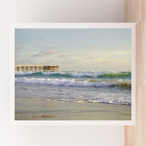 Mission Beach San Diego Sunset Beach Photo – Digital Download Wall Art, California Coastal Print,Ocean Sunset Printable, Travel Photography