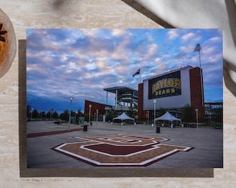 McLane Stadion Baylor Universität Sonnenuntergang Druck - Waco Texas Wandkunst - College Football Stadion Fotografie