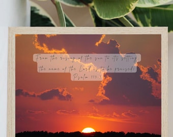 Psalm 113:3 Sonnenaufgang - Christliche Schrift Fotografie (Digitaler Download)