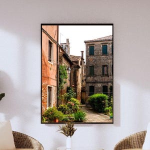 Italy Street Photo Digital Download – Colorful Printable Wall Art – Italian Architecture Print – Travel Photography – Dorm Room Decor
