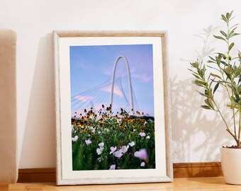 Dallas Skyline Druck – Margaret Hunt Hill-Brücke, Texas Fotografie (digitaler Download)