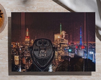 NYC Skyline Fotografie Druck | Rockefeller Ansicht, Manhattan Stadtbild (Digitaler Download)