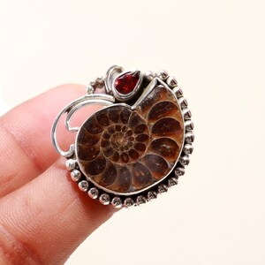 Ammonite Ring, 925 Sterling Silver Ring, Statement Ring, Gemstone Silver Jewelry, Handmade Ring, Healing Crystal Ring, Anniversary Gift