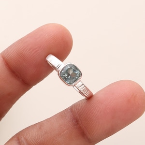 Aquamarine Ring, 925 Sterling Silver Ring, Blue Gemstone Ring, March Birthstone Ring, Engagement Ring Promise Ring, Women Ring, Gift for Her