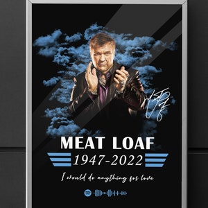 Meat Loaf Poster Tribute - I would do anything for love - RIP - Meatloaf fan gift - Premium Matte posters - Memorabilia