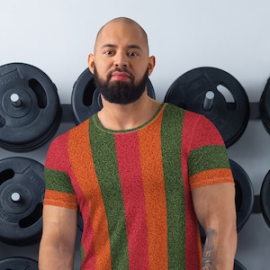 Anti Hero inspired Striped Shirt - Athletic Men T-Shirt - Cosplay Costume Halloween - Fan Merch - Eras Tour Outfit