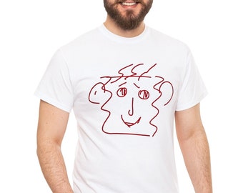 Putin Smiley Doodle drawing T-shirt - Unisex Heavy Cotton Tee