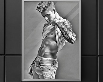 Justin Bieber Poster - High Quality Matte - Art Painting Effect - Beliebers Merch