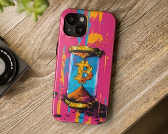 Bitcoin is time Phonecase - Pop art colorful sand timer crypto swag iPhone case