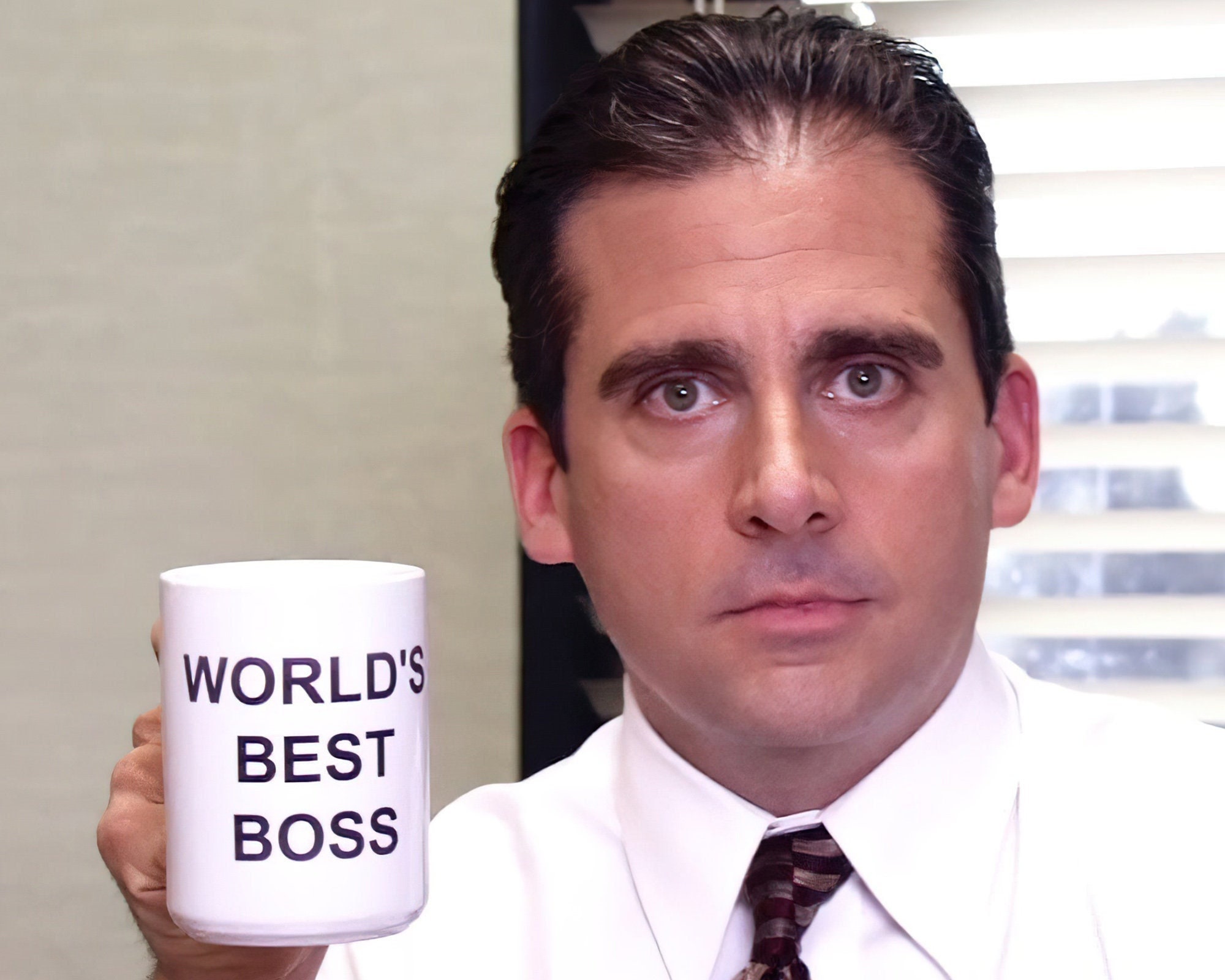 The Office World's Best Boss Mug Screen Accurate 15oz Coffee Cup Michael  Scott Replica Memorabilia Merchandise 