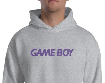 Game Boy Logo Hoodie - Embroidery - Unisex Hooded Sweatshirt - Retro Geeky Merch Swag Memorabilia