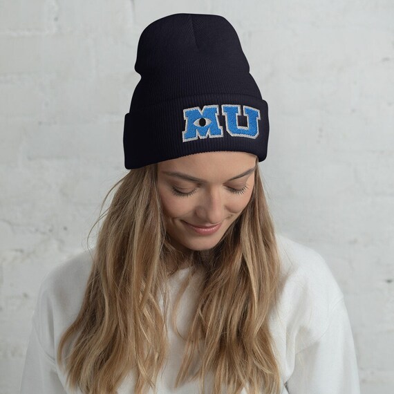 Monsters University Beanie Hat MU Navy 
