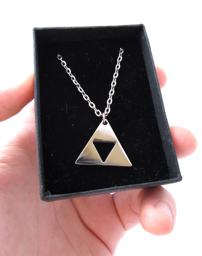 Triforce Necklace Legend of Zelda Polished Stainless Steel