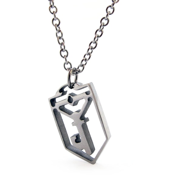 Ingress Resistance Key symbol Necklace - Stainless Steel