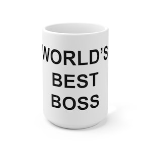 World&#39;s Best Boss Mug - Screen Accurate 15oz Coffee Cup - Michael Scott - Replica Memorabilia Merchandise