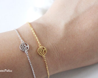 Tree of Life Bracelet in Silver/ Gold. Botanical Bracelet. Garden. Nature. Dainty and Modern. Gift For Her (PBL-23)