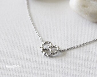 Pretzel Necklace in Gold/ Silver. Pastry Jewelry. Collarbone Necklace. Cute and Sweet. Bakery Chefs. Gift For Her (PNL- 136)