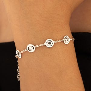 925 Sterling Silver Seven 7 Chakras Bracelet, 14K Gold Chakras Bracelet, Meditation Bracelet, Yoga Bracelet, Gift for her, gift for mom