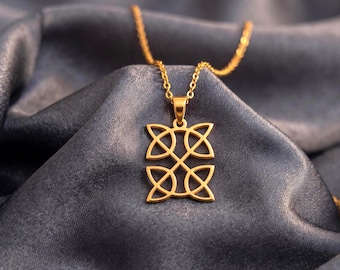 925 Sterling Silver Celtic Knot Necklace, Trinity Knot Pendant, Irish Symbol Jewelry