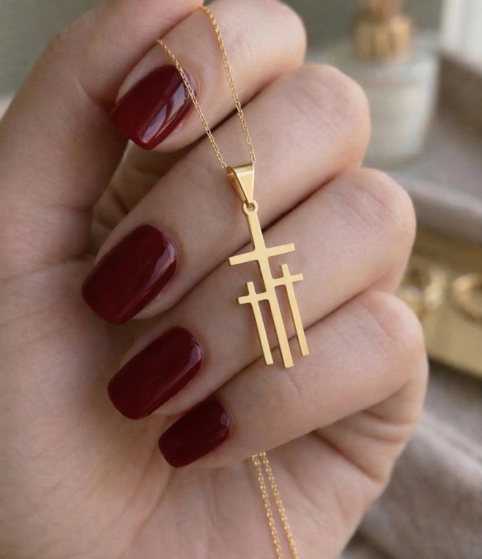 Triple cross pendant - Etsy 日本