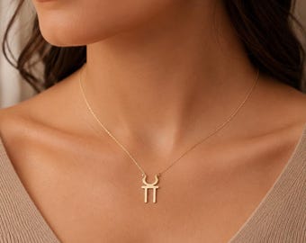 Hestia Necklace 925 Sterling Silver, Greek Goddess Symbol Pendant, Hearth Goddess Jewelry