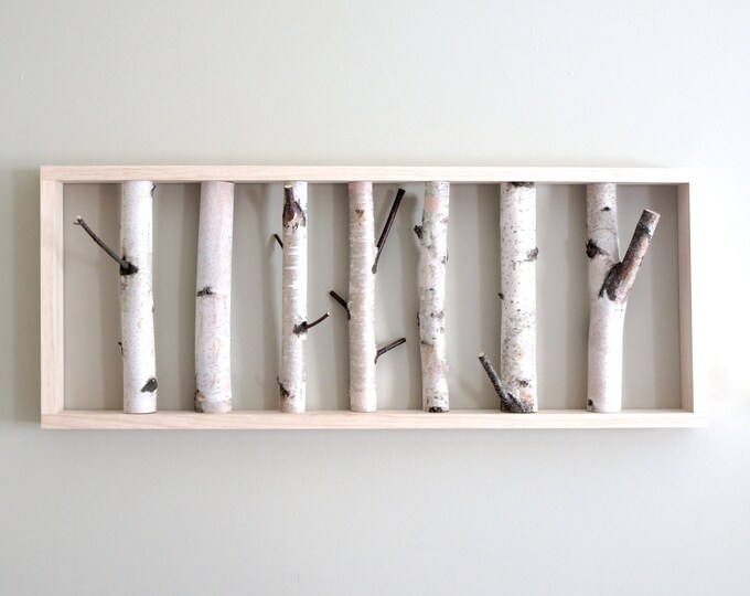 White Birch Forest Organic White Birch Wood Wall Art Etsy