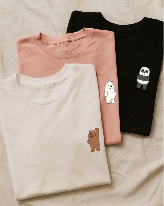 We Bare Bears Matching Set: Personalized T-shirts Hoodies UK