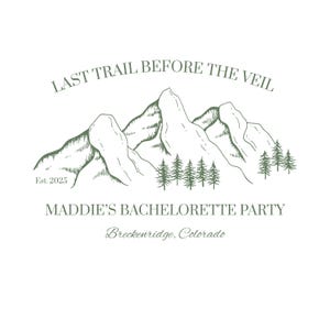 Letzter Weg vor dem Schleier Bachelorette Logo: Bearbeitbare Canva Vorlage (Digitaler Download)