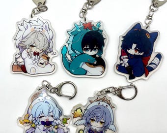 HSR Danheng Blade Jingyuan Robin Sunday Chibi Doppelseitige Acryl-Anhänger Schlüsselanhänger Accessoires Honkai Star Rail Merchandise