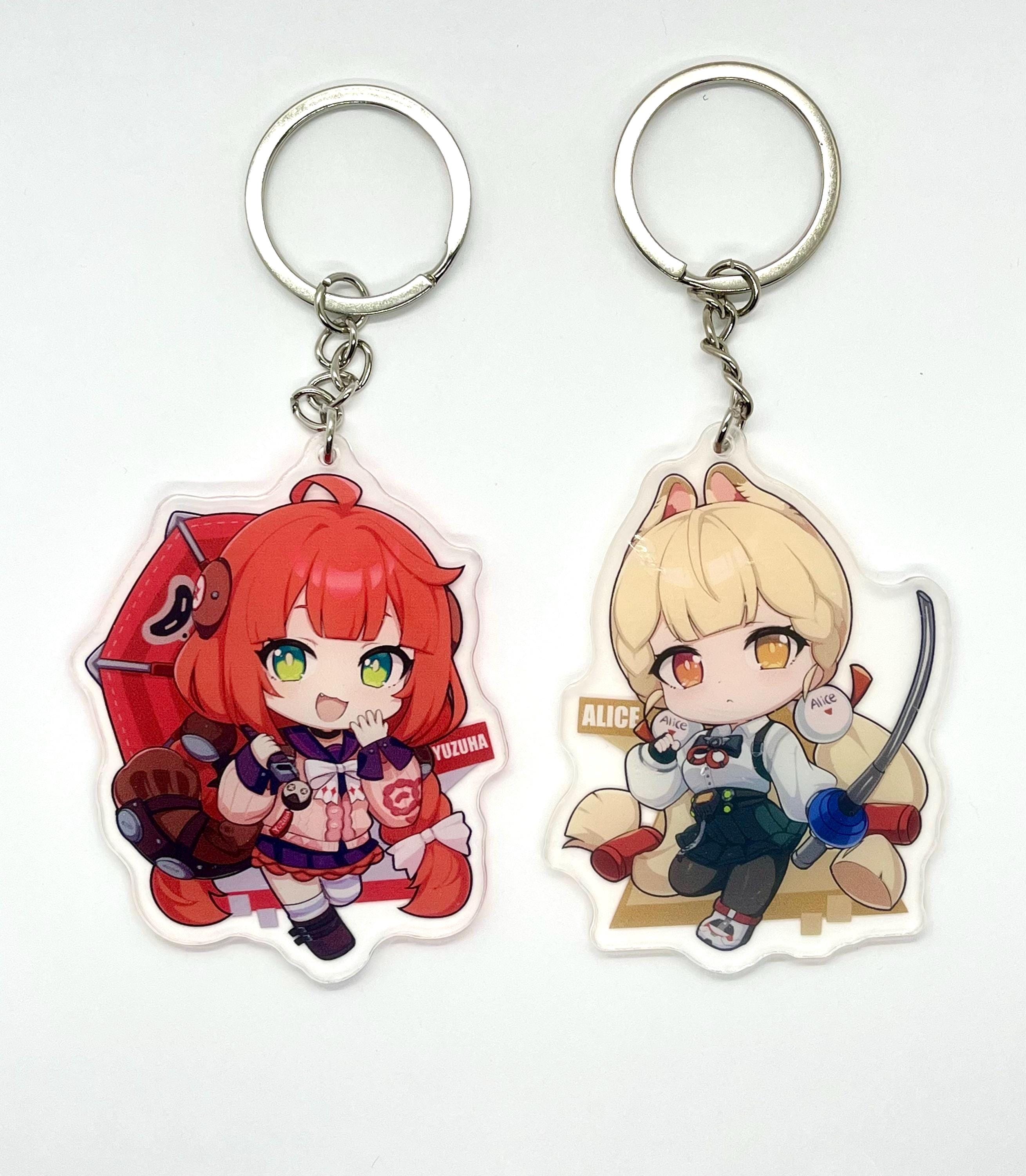 ZZZ Alice Yuzuha Chibi Double Sided Acrylic Charms Key Chains