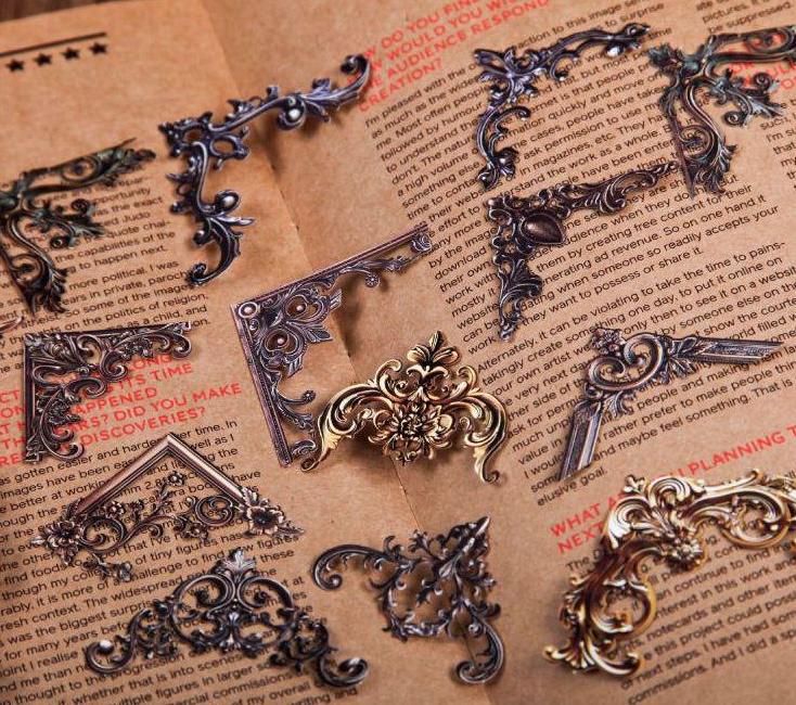 Baroque Retro Vintage Frame Corner Decoration Stickers Scrapbooking DIY ...