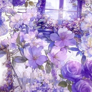 30 adesivos decorativos florais para parque de jardim de flores