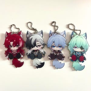 HSR Acrylic Charms Key Chains Accessories Honkai Star Rail Merch Double Sided Anaxa Phainon Boothill Argenti
