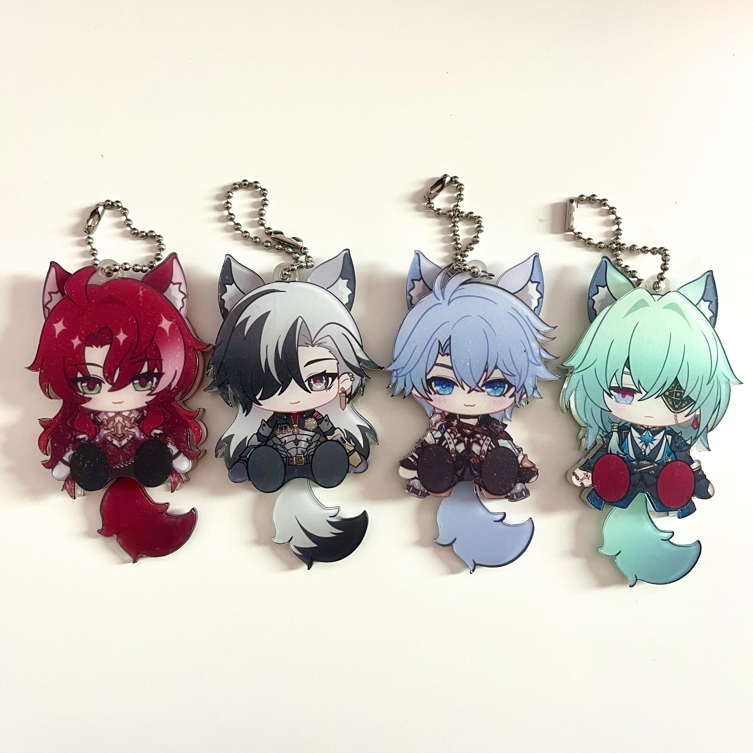 Hsr Keyboard Keychain HSR Acrylic Charms Key Chains Accessories Honkai Star Rail Merch Double ...