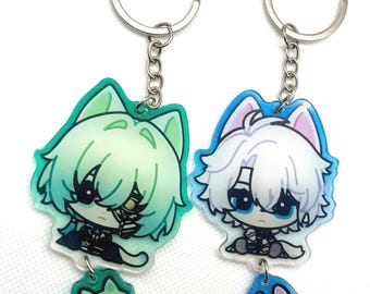 Llaveros acrílicos de doble cara HSR Phainon Anaxa Puppy Chibi Accesorios de merchandising de Honkai Star Rail